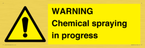 WARNING Chemical spraying in progress